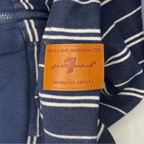 7 for All Mankind Boys Striped Zip Up Hooded Jacket - Picture 4 of 5